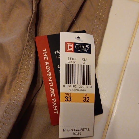 Chaps 33 x 32 khaki the adventure pants - Picture 4 of 4